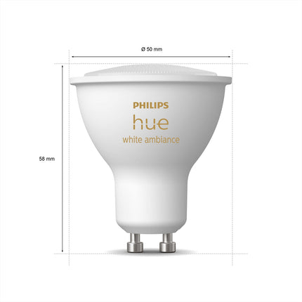 Ampoule LED connectée PHILIPS HUE White Ambiance GU10