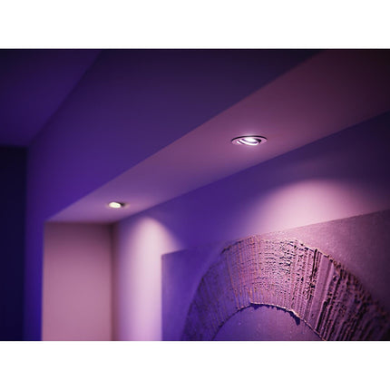Ampoule LED connectée PHILIPS HUE W&C GU10 5.7W x2