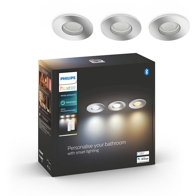 Pack PHILIPS HUE White Ambiance ADORE x3 Chrome+tlc