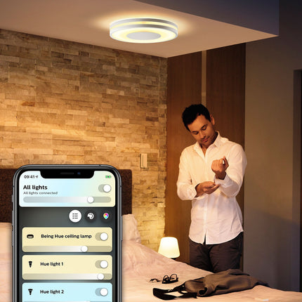 Plafonnier PHILIPS HUE White Ambiance BEING blanc+tlc