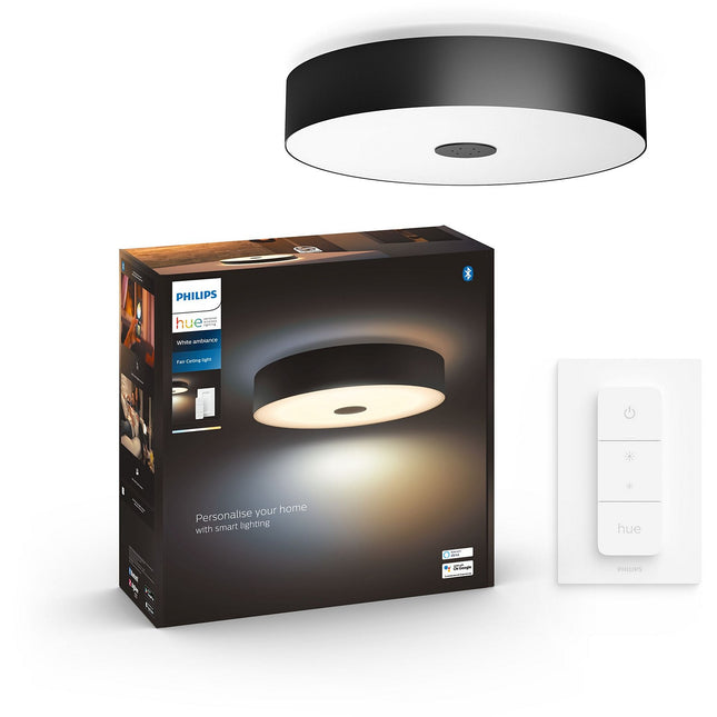 Plafonnier PHILIPS HUE White Ambiance FAIR Noir+tlc