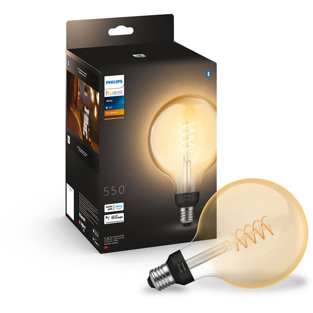 Ampoule LED connectée PHILIPS HUE White E27 9W Giant Filament Globe