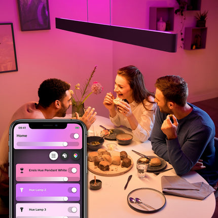 Suspension PHILIPS HUE W&C ENSIS 2x39W Noir