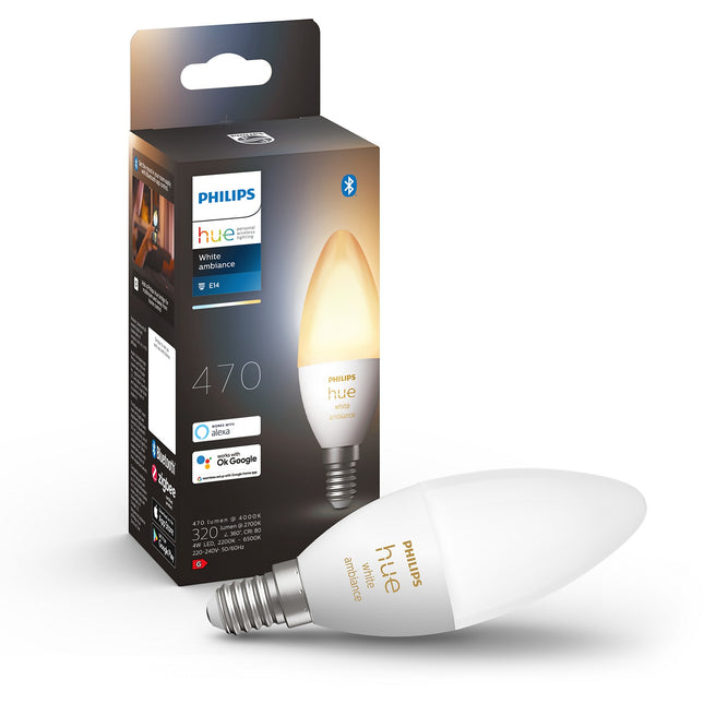 Ampoule LED connectée PHILIPS HUE White Ambiance E14