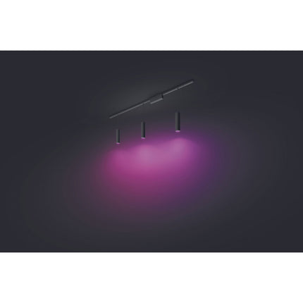 Plafonnier PHILIPS HUE W&C Perifo 3 cylindres noir