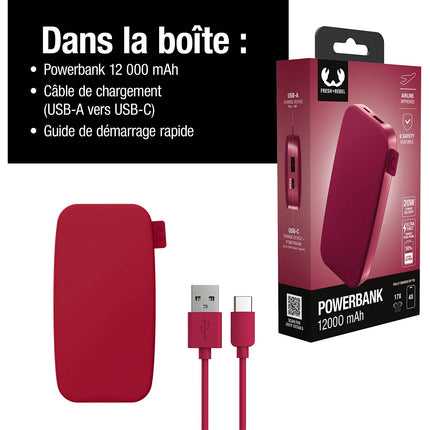 Batterie externe FRESH'N REBEL 12000mAh USB-C ultra-rapide 20W