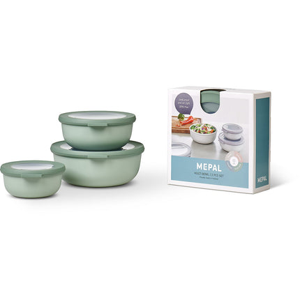 Boîte hermétique MEPAL 3 pcs Cirqula rond Nordic Sage