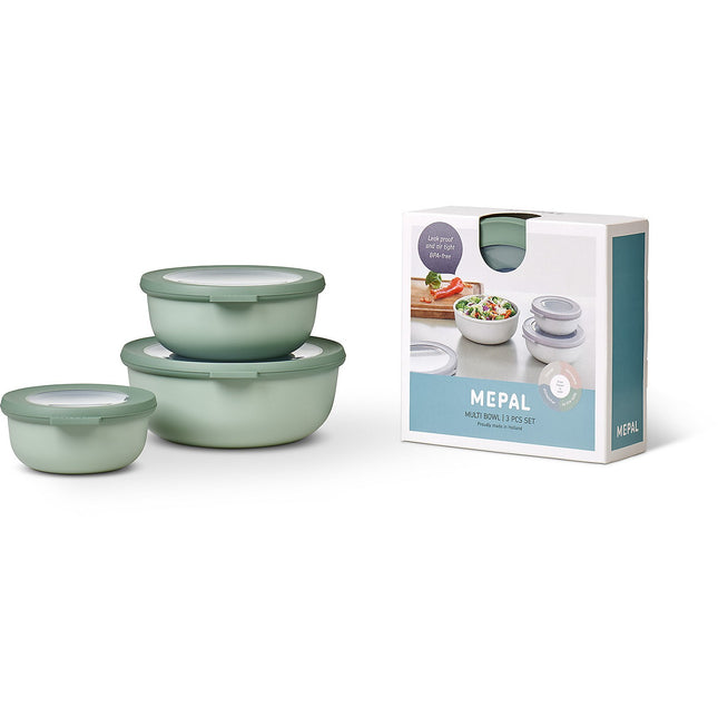 Boîte hermétique MEPAL 3 pcs Cirqula rond Nordic Sage