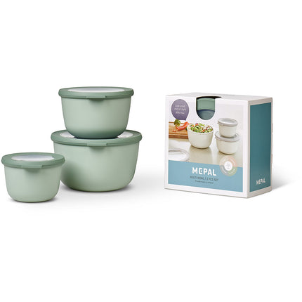Boîte hermétique MEPAL 3 pièces Cirqula rond Nordic Sage