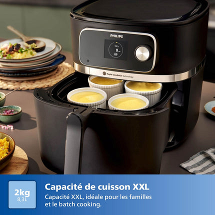 Airfryer PHILIPS HD9880/90 friteuse sans huile connectée Noir, Série 5000 8.3L