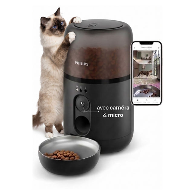 Distributeur de croquettes PHILIPS Série Pet PAW5320/02 connectée avec caméra
