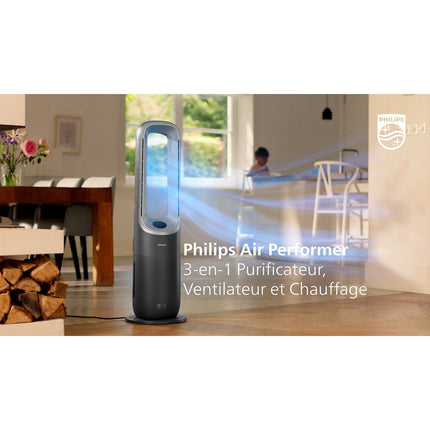 Purificateur d'air, ventilateur, chauffage PHILIPS AMF870/16 3-en-1 Série 8000, jusqu’à 70 m², Blanc