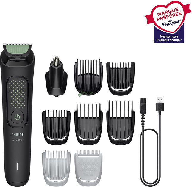 Tondeuse multi usages PHILIPS MG3945/15 Series 3000, 10 hauteurs de coupe, précision 1 mm, autonomie 90 mn