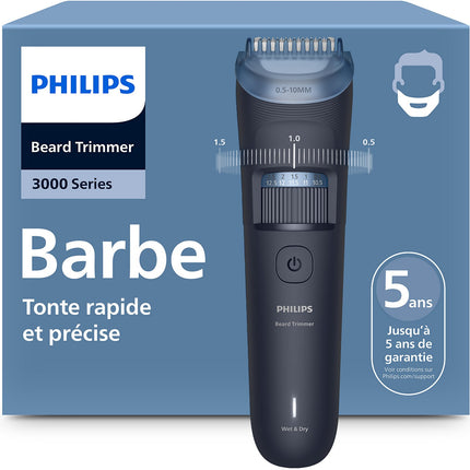 Tondeuse barbe PHILIPS BT3665/15 Series 3000, 40 hauteurs de coupe, précision 0,5 mm, autonomie 80 mn