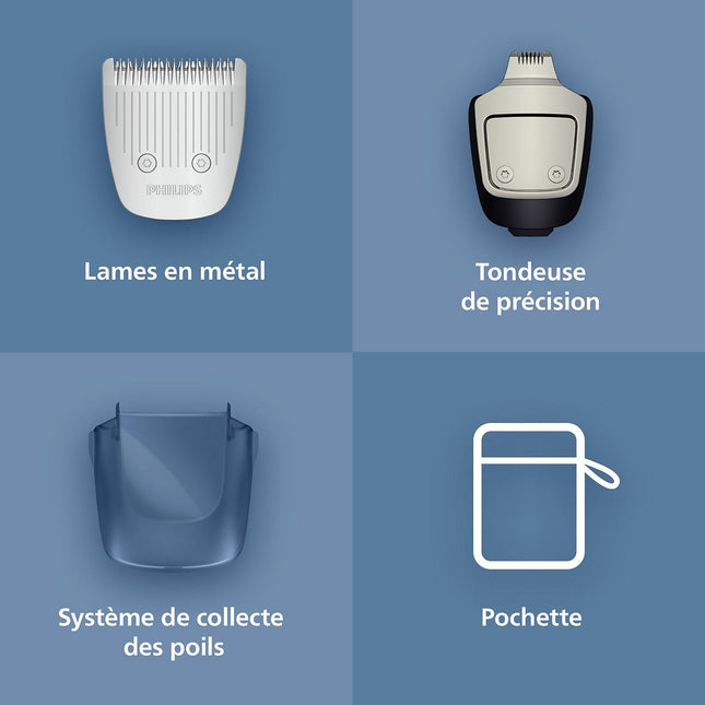 Tondeuse barbe PHILIPS BT5775/15 Series 5000, molette réglable, 40 hauteurs de coupe, précision 0,2 mm, autonomie 100 mn