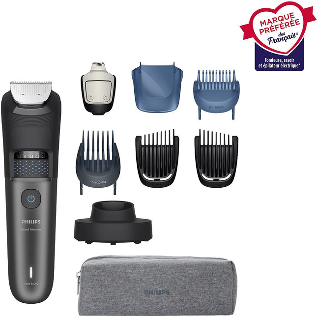 Tondeuse barbe PHILIPS BT7665/15 Series 7000, molette réglable, 40 hauteurs de coupe, précision 0,2 mm, autonomie 120 mn