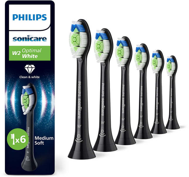 Brossette dentaire PHILIPS Sonicare lot de 6 - HX6066/88 black Optimal W2