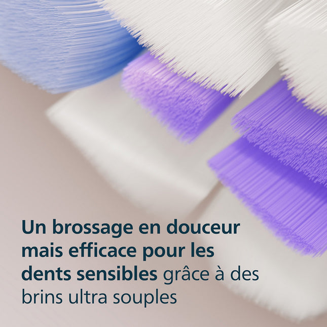 Brossette dentaire PHILIPS Sonicare lot de 2 - HX6052/87 white Sensitive S2