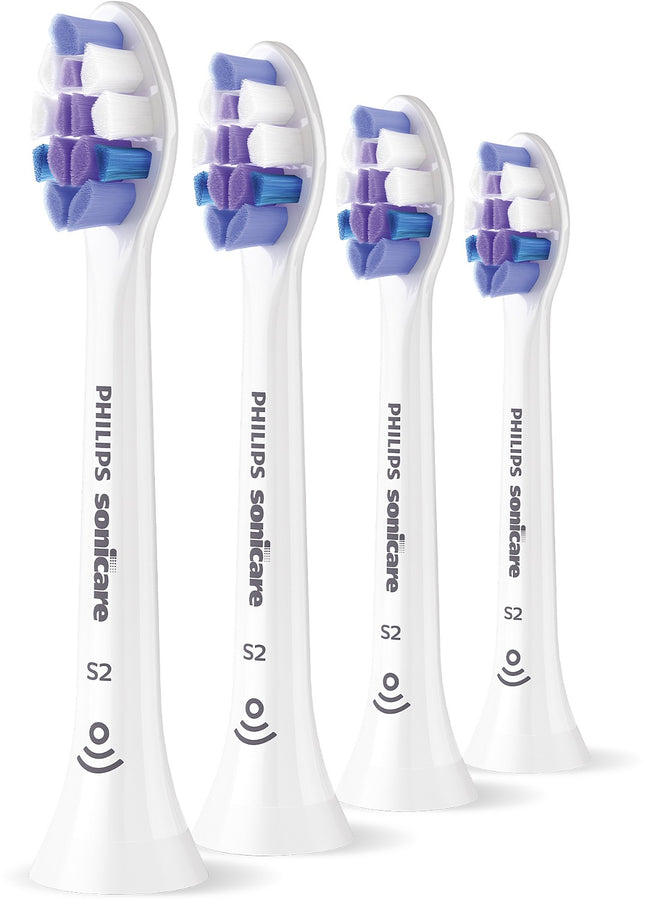 Brossette dentaire PHILIPS Sonicare lot de 4 - HX6054/87 white Sensitive S