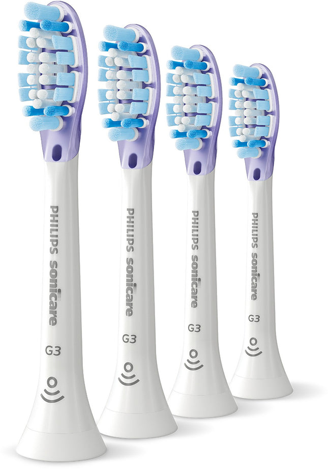 Brossette dentaire PHILIPS Sonicare lot de 4 - HX9054/87 white Gum Care - soin des gencives G3