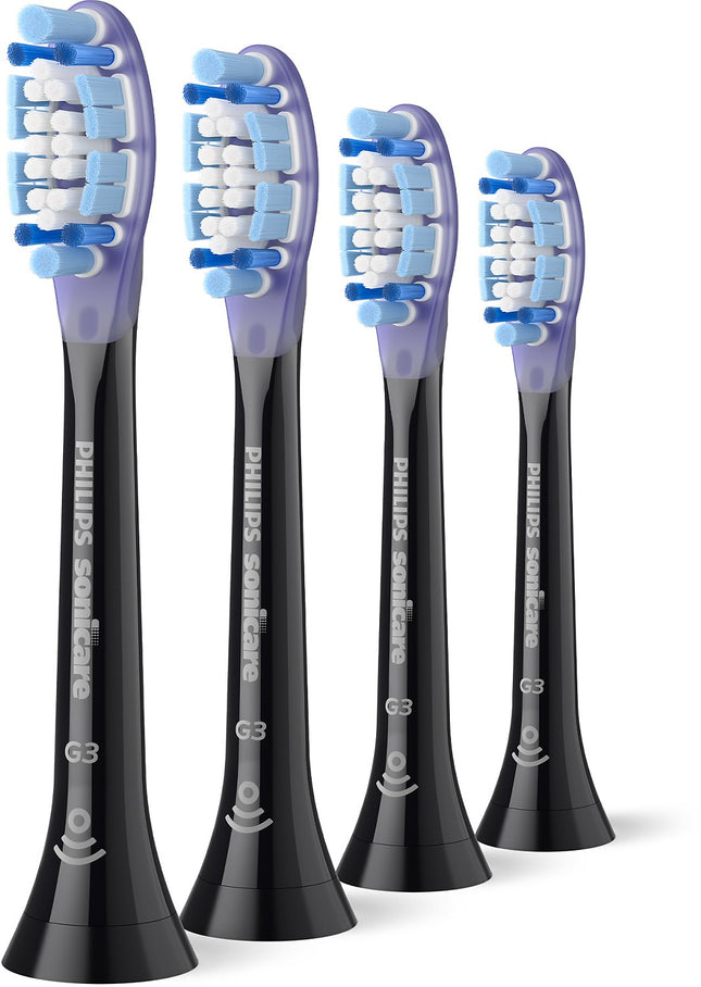 Brossette dentaire PHILIPS Sonicare lot de 4 - HX9054/88 black Gum Care- soin des gencives G3