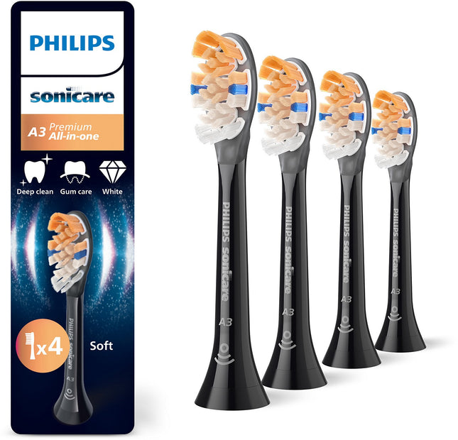 Brossette dentaire PHILIPS Sonicare lot de 4 - HX9092/88 black All in One A3