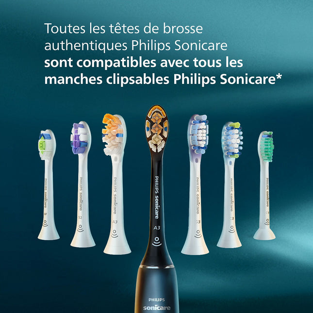 Brossette dentaire PHILIPS S2 4 pack noire HX6054/88