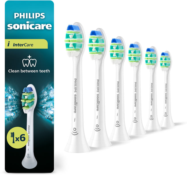 Brossette dentaire PHILIPS Sonicare lot de 6 InterCare blanc