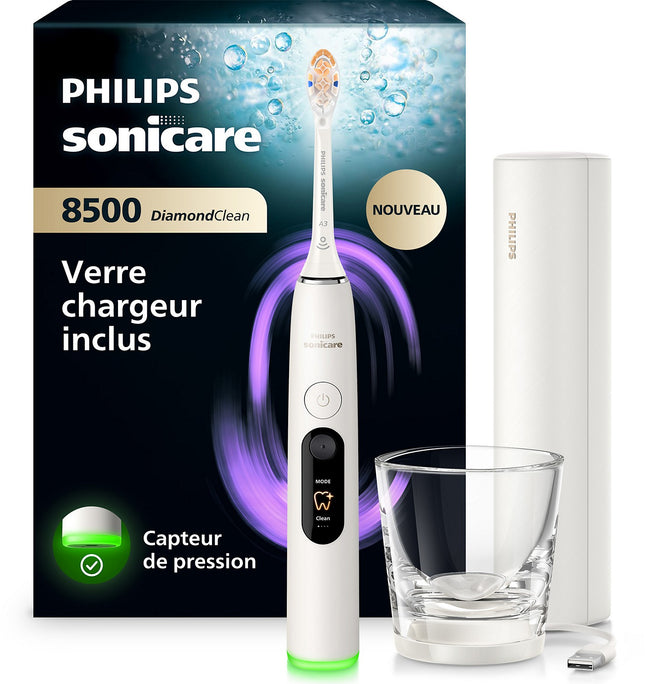 Brosse à dents électrique PHILIPS Sonicare Série 8500 HX8513/11 blanche