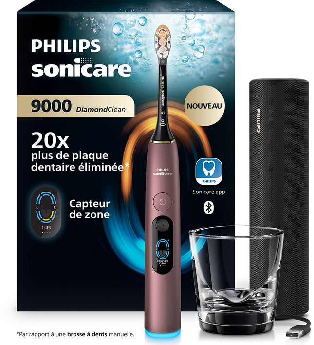 Brosse à dents électrique PHILIPS Sonicare DiamondClean 9000 HX9213/85