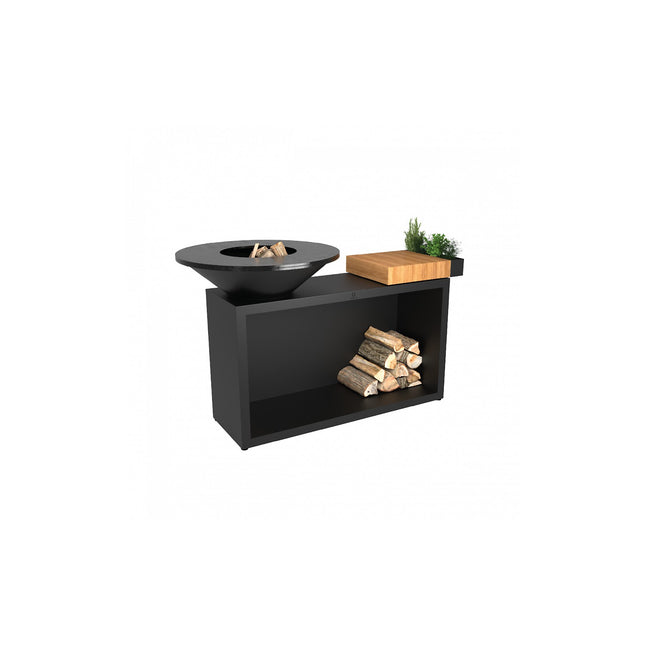 Brasero OFYR Island Black 85 Teak Wood OI3B85W