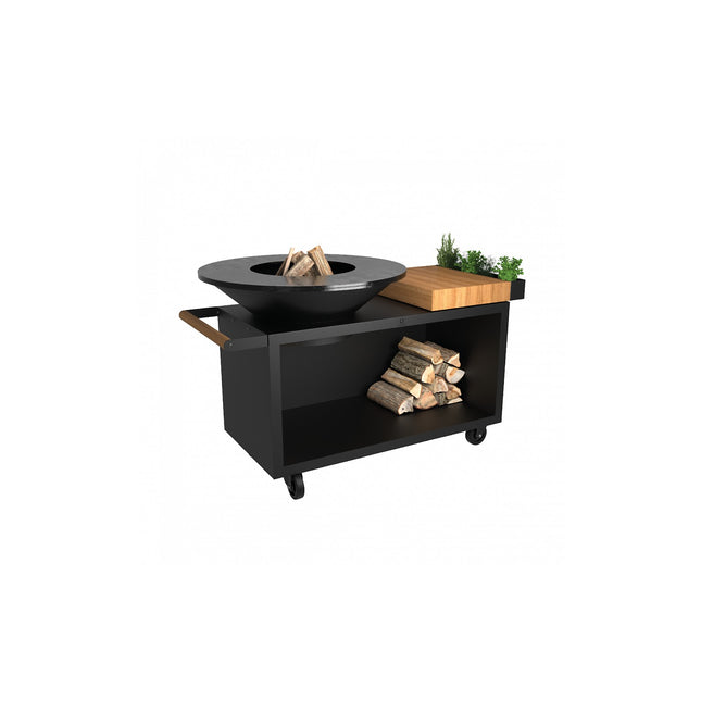 Brasero OFYR Island Black 100 Pro Teak Wood OI4B100W