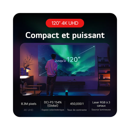 Vidéoprojecteur portable LG HU710PB CineBeam Q