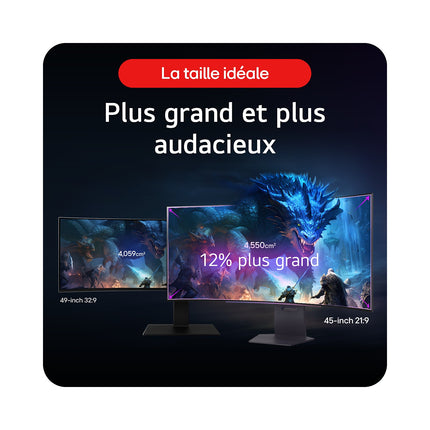 Ecran PC Gamer LG UltraGear 45GS95QE-B Incurve 45'' OLED