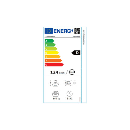 Sèche linge pompe à chaleur LG RH9V51WH