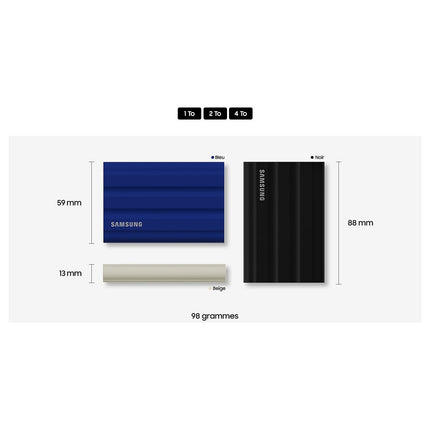 Disque dur SSD externe SAMSUNG Portable 1To T7 Shield Noir