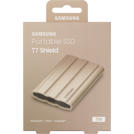 Disque dur SSD externe SAMSUNG Portable 1to T7 Shield Beige