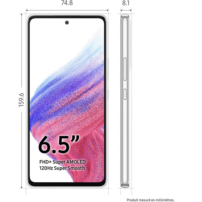 Smartphone SAMSUNG Galaxy A53 Blanc 5G
