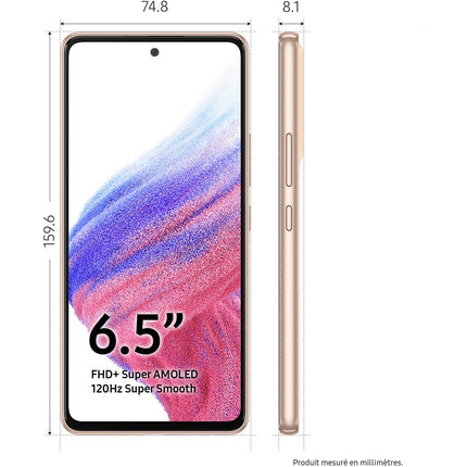 Smartphone SAMSUNG Galaxy A53 Peche 5G Reconditionné