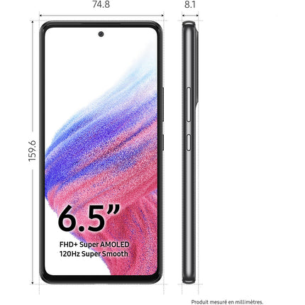 Smartphone SAMSUNG Galaxy A53 Noir 256Go 5G Reconditionné