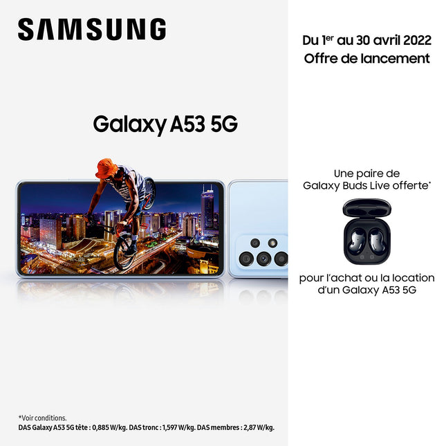 Smartphone SAMSUNG Galaxy A53 Bleu 5G Reconditionné