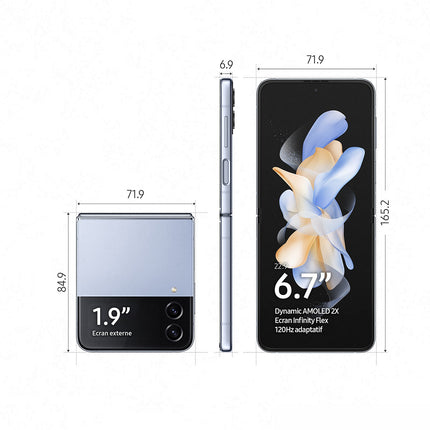 Smartphone SAMSUNG Galaxy Z Flip4 Bleu 128Go 5G Reconditionné