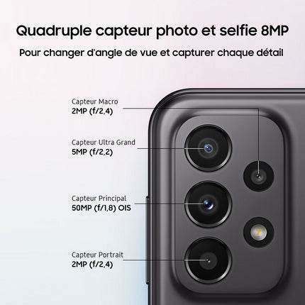 Smartphone SAMSUNG Galaxy A23 Noir 128Go 5G Reconditionné