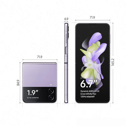 Smartphone SAMSUNG Galaxy Z Flip4 Lavande 128Go 5G Reconditionné