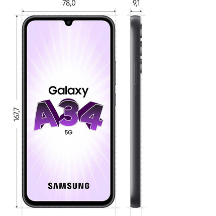 Smartphone SAMSUNG Galaxy A34 Graphite 128 Go 5G Reconditionné