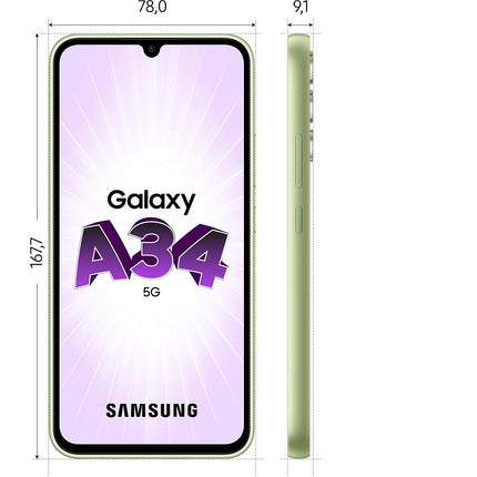 Smartphone SAMSUNG Galaxy A34 Lime 128Go 5G Reconditionné