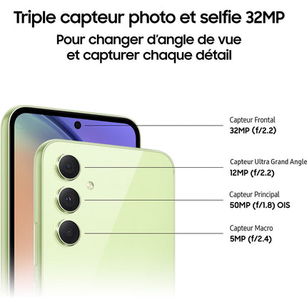 Smartphone SAMSUNG Galaxy A54 Blanc 256Go 5G Reconditionné
