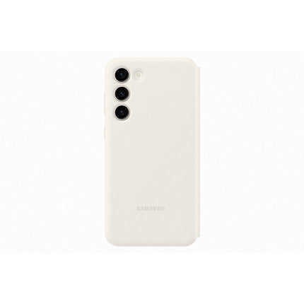 Etui SAMSUNG S23+ Smart View porte-carte Creme