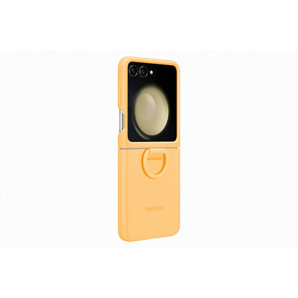 Coque SAMSUNG Z Flip 5 avec anneau sillicone Abricot