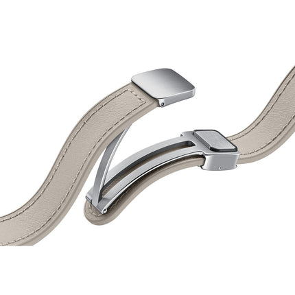 Bracelet SAMSUNG Watch 5/6/7 S/M Hybrid Simili cuir Taupe